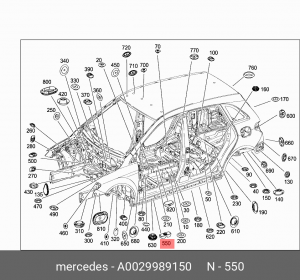 MERCEDES BENZ A140/160 W176/ GLA-CLASS X156 A0029989150 MERCEDES BENZ