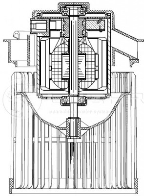 Вентилятор отопителя салона для а/м Nissan Juke (10-) LFh14KA LFH14KA LUZAR