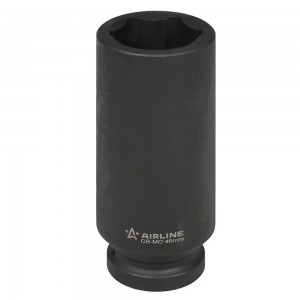 Головка торцевая ударная 1" DR 46 мм "AIRLINE" (шестигранная, L=160 мм) ATAS210 AIRLINE