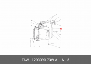 Хомут FAW J6,4180,4250 крепления глушителя (лента) OE 120309073WA FAW