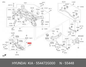 болт!\Hyundai 554472G000 HYUNDAI
