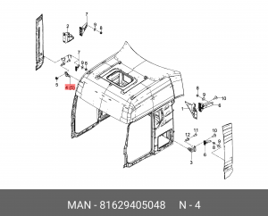 Держатель справа 81629405048 MAN