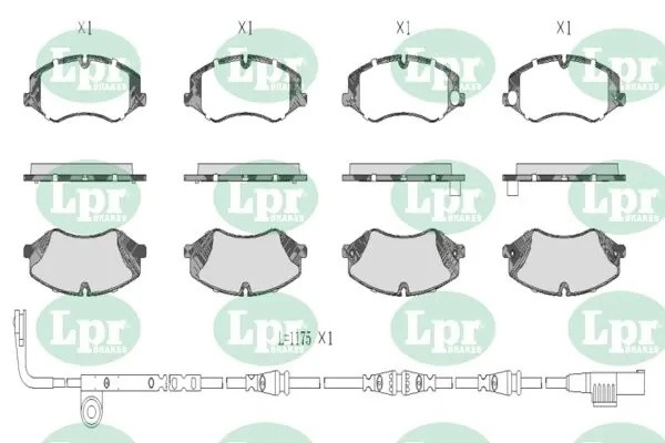 Комплект тормозных колодок 05P1616B 05P1616B LPR