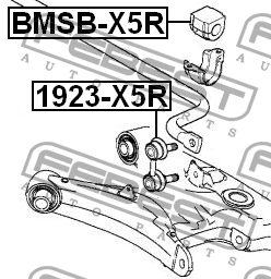 Тяга стабилизатора задняя BMW X5 E53 1999-2006 1923-X5R 1923-X5R FEBEST