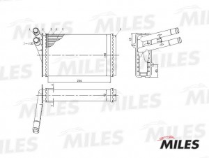 Радиатор отопителя (мех. сборка) VAG A4/PASSAT/SUPERB 1.6-4.0/1.9TD/2.5TD 94-08) ACHM003 MILES