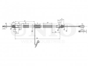 Трос стояночного тормоза задний левый CAB-60030 UNIO