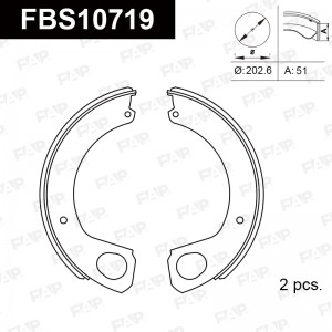 Тормозные колодки барабанные PREMIUM FBS10719 FBS10719 FAP
