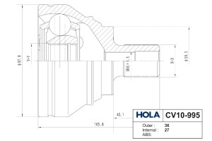 SKODA OCTAVIA (A5 1Z-) (2004-2013) CV10-995 HOLA