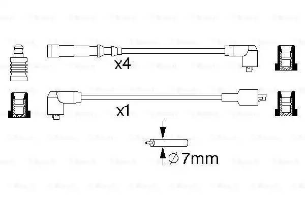 Провод высоковольтный NISSAN Micra (82-) комплект BOSCH 0 986 356 702 BOSCH