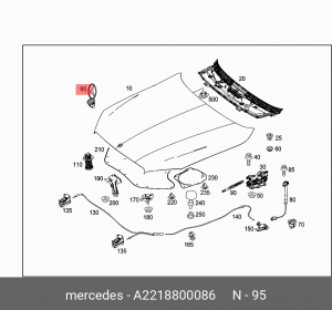 Эмблема MERCEDES OE A2218800086 MERCEDES BENZ