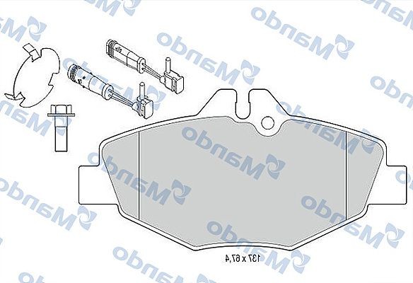 Колодки тормозные MERCEDES E (W211) (02-) (2.0/3.5) передние (4шт.) MANDO MBF011301 MANDO