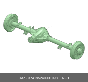 Мост задний в сборе 452 колея 1465 37/8, без АБС "83"ОАО УАЗ 3741-95-2400010-98 374195240001098 UAZ UAZ
