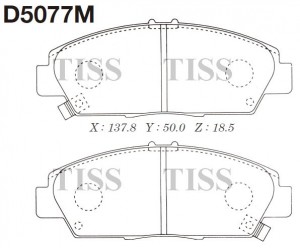 Замена на D5077MH Колодки тормозные дисковые пер. HONDA PRELUDE,ACCORD,PRELUDE D D5077M MK KASHIYAMA