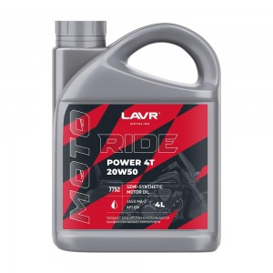 LAVR RIDE POWER 4Т 20W50 4Л API SM JASO MA2 LN7752 LAVR