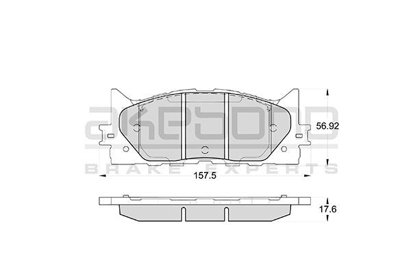 Колодки тормозные дисковые передние ПОДХОДЯТ ДЛЯ Toyota Camry 06 AN-734K AN-734K AKEBONO