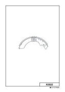Колодки тормозные бараб. Daihatsu Rocky 90-97,Rugger 84-93,Feroza 88- K0022 K0022 MK KASHIYAMA