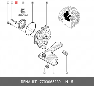 кольцо уплотнительное масляного насоса АКПП!\ Renault 7703065289 RENAULT