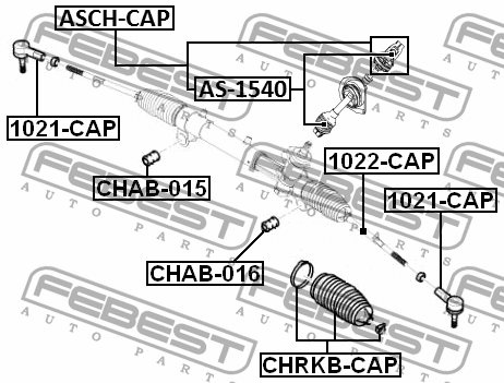 Вал карданный рулевой CHEVROLET CAPTIVA 2010- ASCH-CAP ASCH-CAP FEBEST