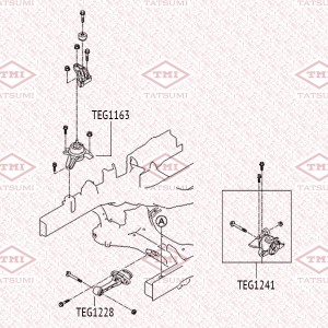 Опора двигателя правая HYUNDAI ix35/Tucson 09-KIA Sportage 10- TEG1163 TEG1163 TATSUMI