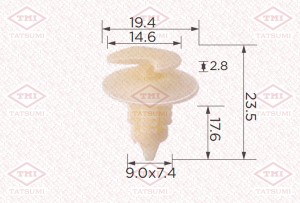 Клипса автомобильная [упаковка 10 штук] TJB1576 TJB1576 TATSUMI