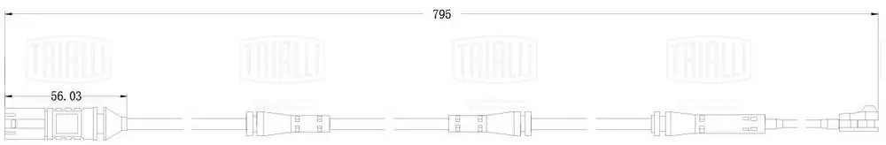 Датчик износа колодок для а/м BMW 3 (G20) (18-) зад. L795 (PFS 0115) PFS 0115 TRIALLI