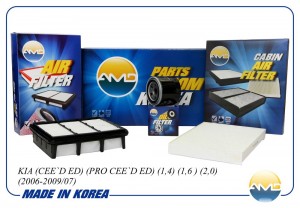 Комплект фильтров (масл.+возд.+салон.) KIA CEE`D ED, PRO CEE`D ED, 1,4, 1,6 , 2, AMD.SETF78 AMD