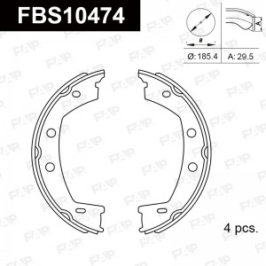 Тормозные колодки барабанные PREMIUM FBS10474 FBS10474 FAP