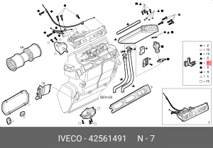 кран радиатора печки!\Iveco 42561491 IVECO