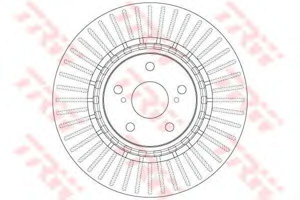Диск тормозной передний LEXUS RX (12/08- ), TOYOTA RAV4 IV (17") DF6265 DF6265 TRW