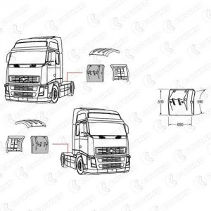 крыло заднее! передняя часть \ VOLVO FH/FM 2FH505 COVIND