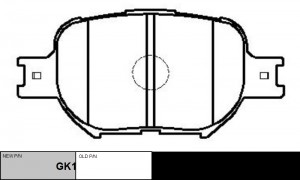 Колодки тормозные TOYOTA Allion 2001~ 2007 / Caldina 2002 ~ 2007 / Celica 1999 ~ GK1071 CTR
