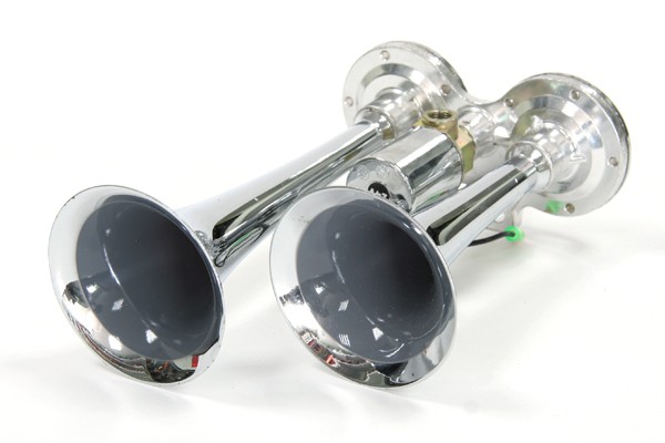 Сигнал звуковой 24V воздушный 2-х рожковый 160/200мм хром AT AT62109 AT