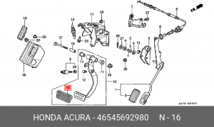 НАКЛАДКА ПЕДАЛИ 46545692980 46545692980 HONDA