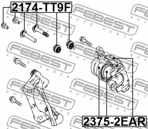 Ремкомплект тормозного суппорта заднего 2375-2EAR FEBEST