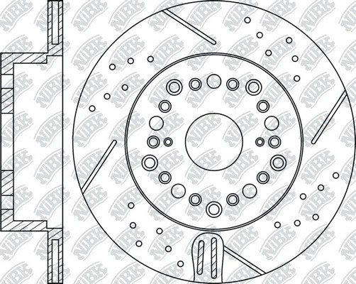 Диск тормозной LEXUS GS300 задний (1шт.) NIBK RN1488DSET NIBK