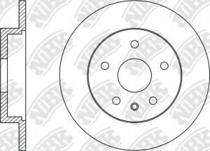 Диск тормозной CHEVROLET Cruze OPEL Astra J (R15) задний (1шт.) NIBK RN34002 NIBK