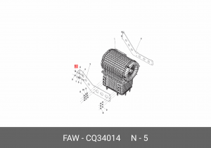 Гайка штифта шкворня CQ34014 FAW