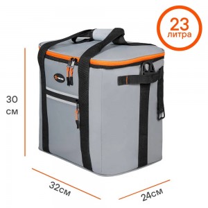 Сумка-холодильник Пикник термосумка AIRLINE 32х30х24 см серая 23л, водонепроница ADCB007 AIRLINE