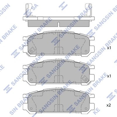 Колодки тормозные SUBARU Impreza (94-97),Legacy задние (4шт.) SANGSIN SP1537 SANGSIN