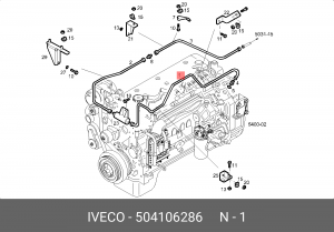 трубка! компрессора\Iveco 504106286 IVECO