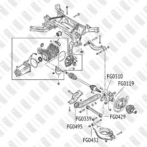 Сайлентблок заднего рычага CHEVROLET Captiva 07- FG0495 FG0495 FIXAR