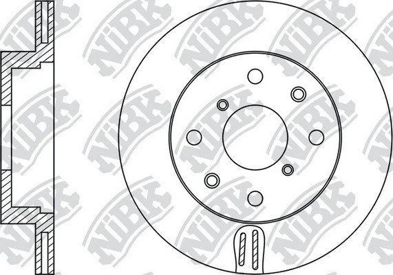 Диск тормозной OPEL Agila (03-) SUZUKI Ignis 2 (03-),Wagon R+ (00-) передний (1ш RN1523 NIBK