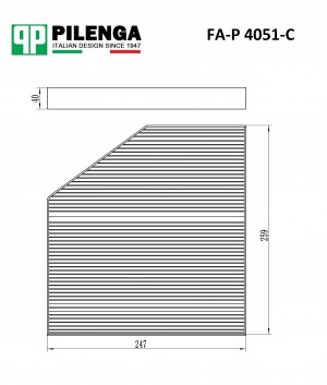 Фильтр салонный, угольный MB C W205, E W212 15- FA-P4051-C FAP4051C PILENGA