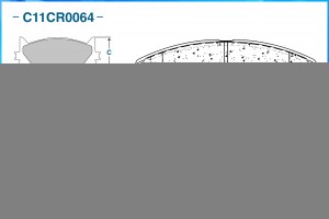 Тормозные колодки передние Low Metallic C11CR0064 C11CR0064 CWORKS