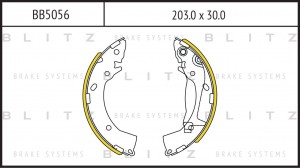 Колодки тормозные барабанные HYUNDAI Getz 02- BB5056 BB5056 BLITZ