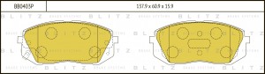 Колодки тормозные дисковые передние HYUNDAI i40 12-KIA Sportage 10- BB0403P BB0403P BLITZ