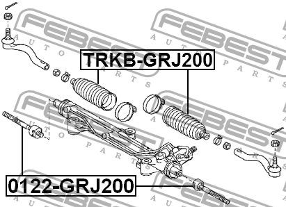 Тяга рулевая 0122-GRJ200 0122-GRJ200 FEBEST
