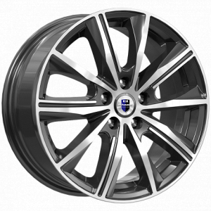 КиК Арнар 16.0 / 7.0J PCD 5x114.30 ET 50.00 ЦО 66.10 Литой / Черный с полированн 76061 K K WHEELS