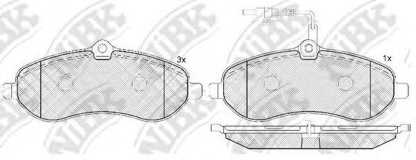 Колодки тормозные PEUGEOT Expert (07-) CITROEN Jumpy (07-) передние (4шт.) NIBK PN0531W NIBK
