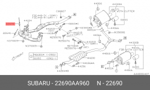 Датчик кислорода SUBARU Forester (08-) OE 22690AA960 SUBARU